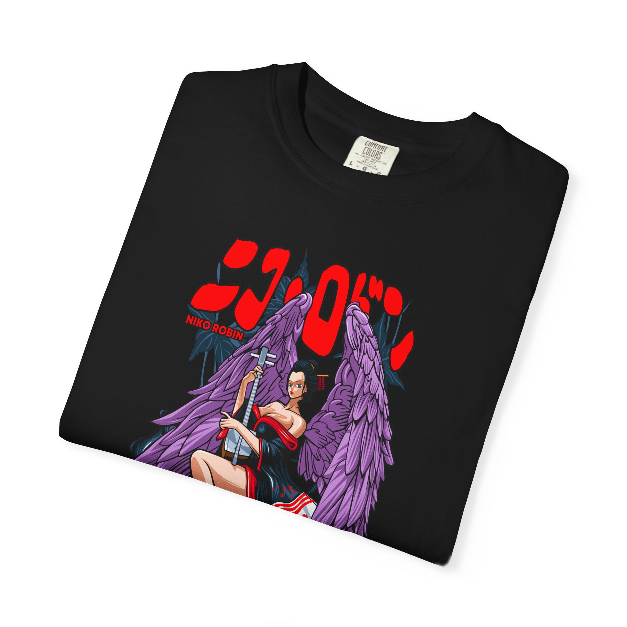 Angel Pinup Graphic T-Shirt — ‘LOVE’ Gothic Winged Woman Tee