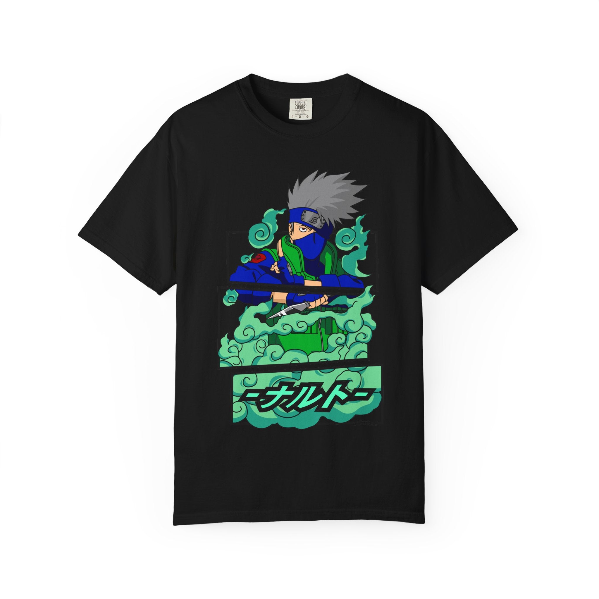 Anime Ninja Graphic T-Shirt — Japanese Text Design