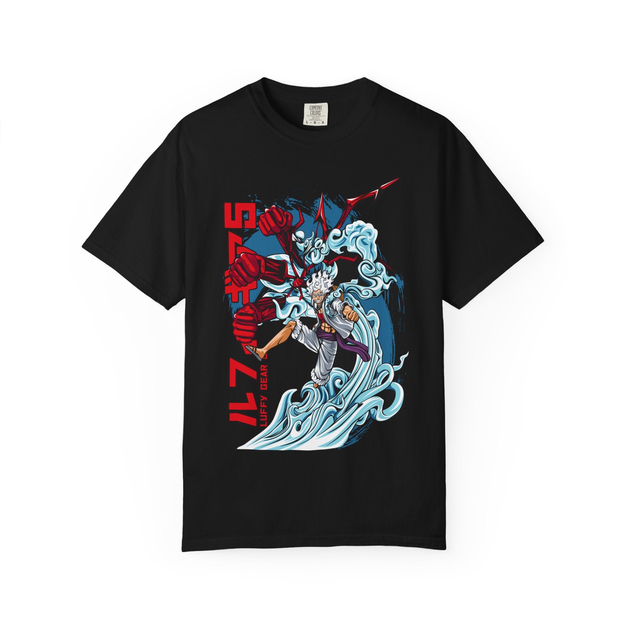 Samurai Wave Graphic T-Shirt — Japanese Kanji Battle Design