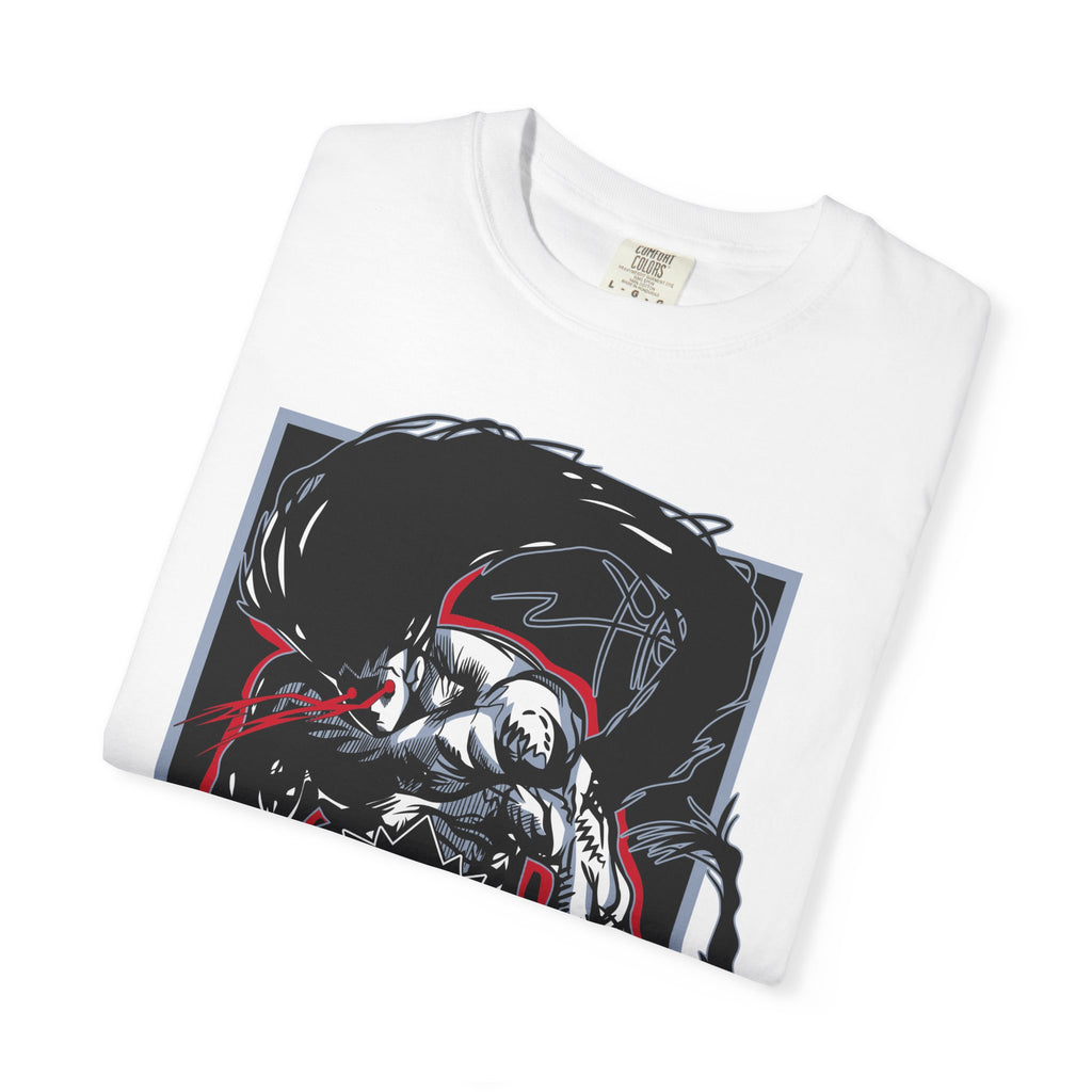 Anime Horror T-Shirt — Demon & Boy Illustration with Japanese Text