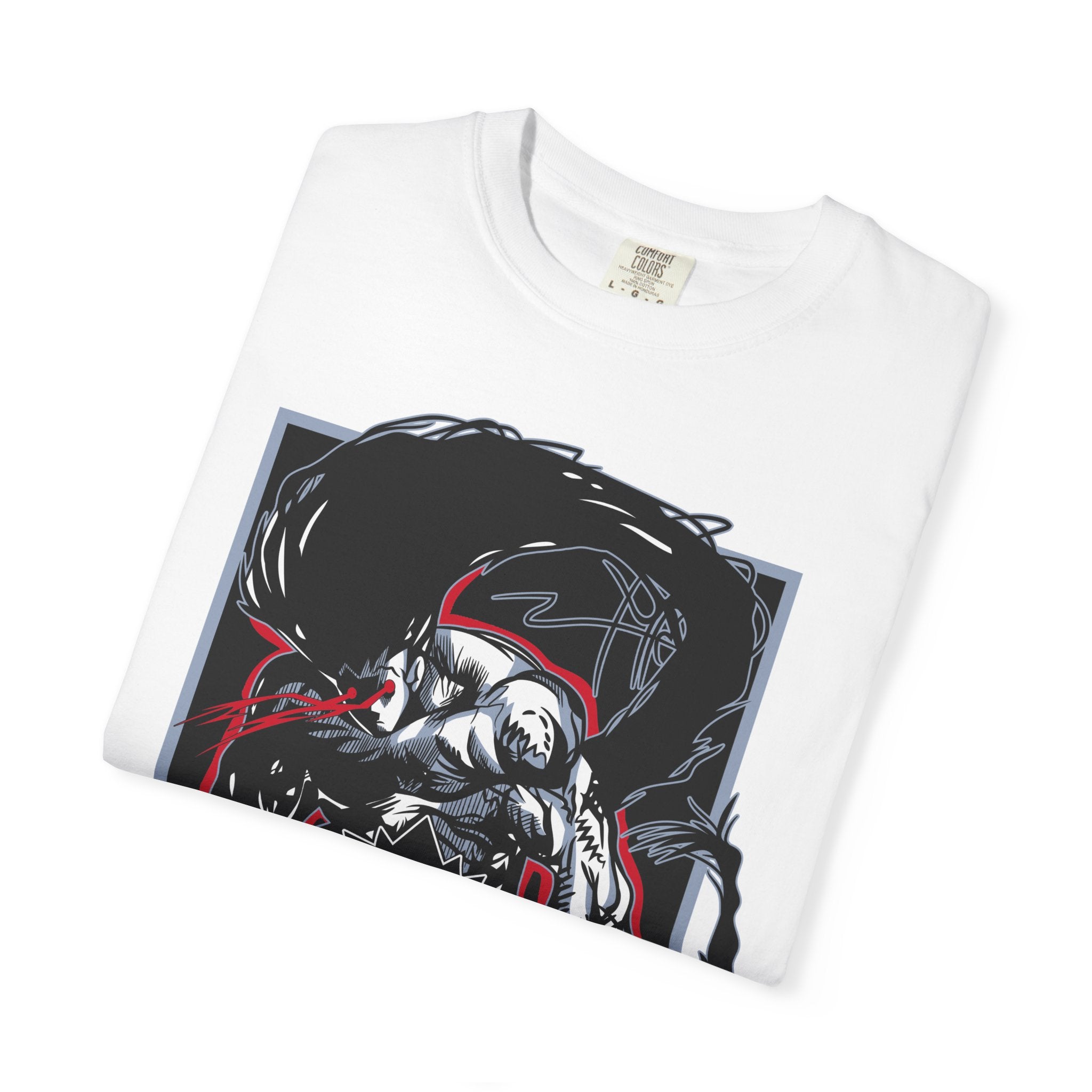 Anime Horror T-Shirt — Demon & Boy Illustration with Japanese Text