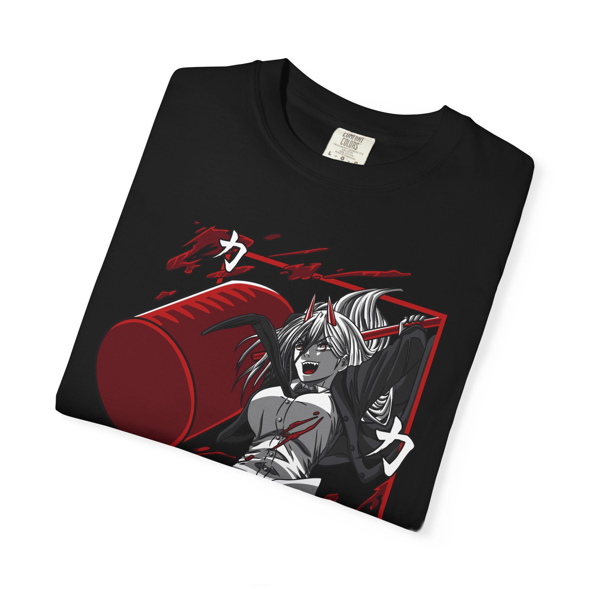 Anime Demon Girl T-Shirt — Red Hammer Action Graphic Tee