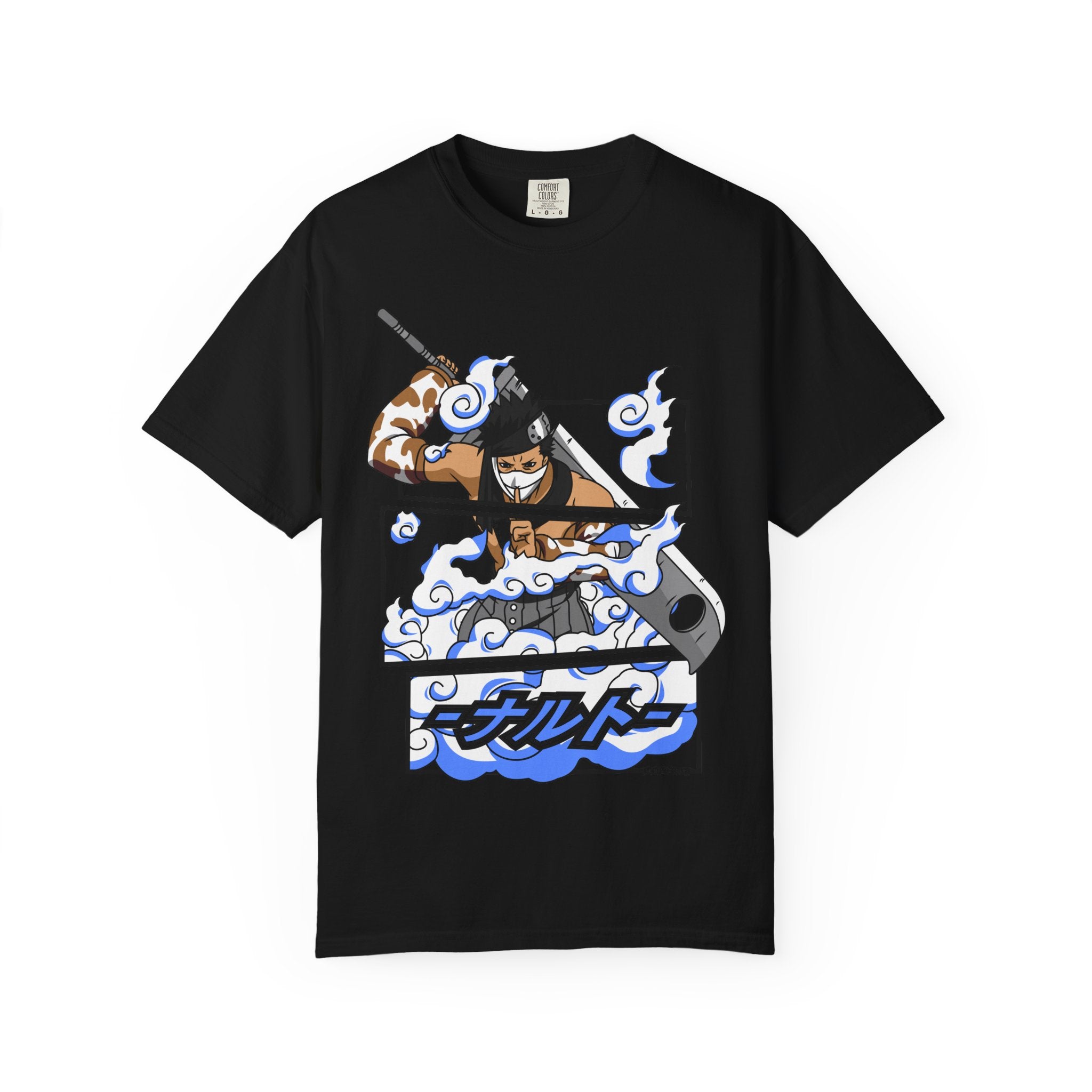 Anime Swordsman Graphic T-Shirt — Surf Wave Katana Design
