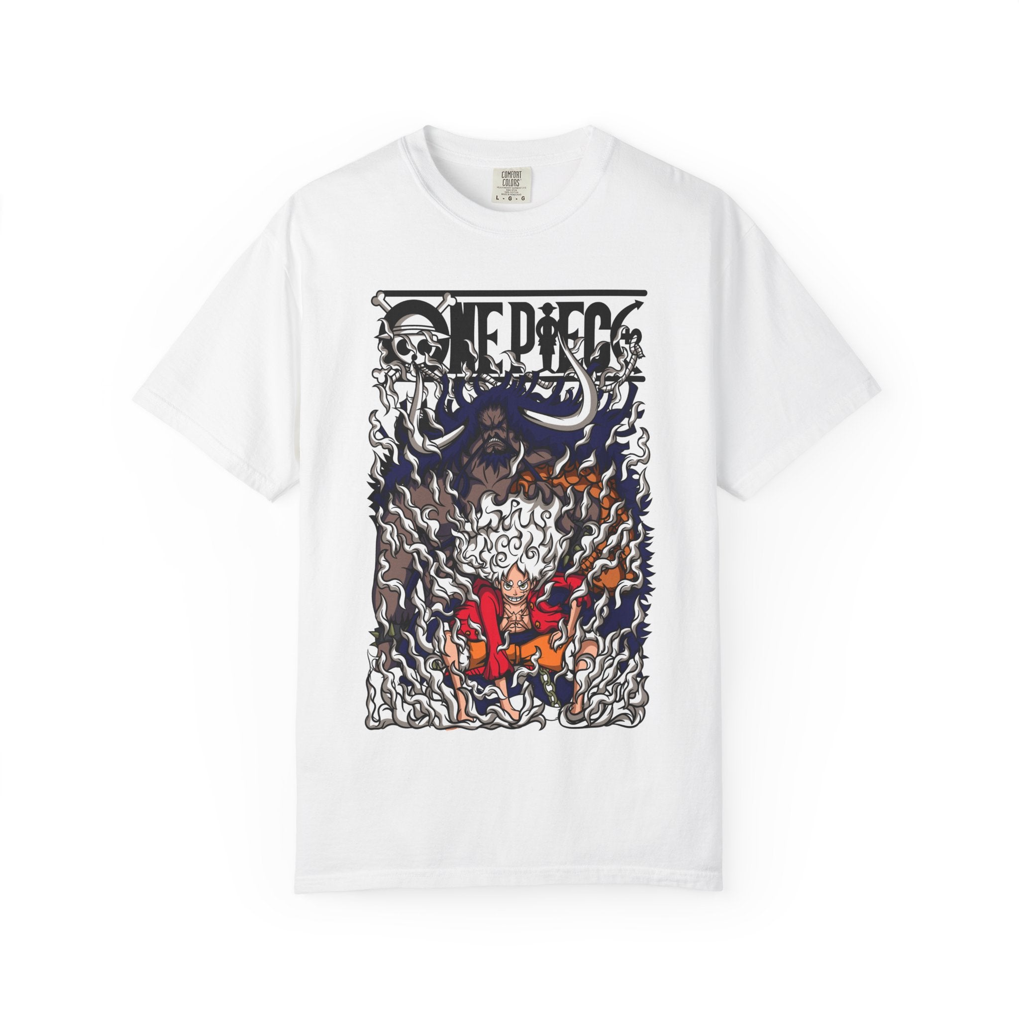 One Piece Anime Graphic T-Shirt — Luffy & Kaido Battle Illustration