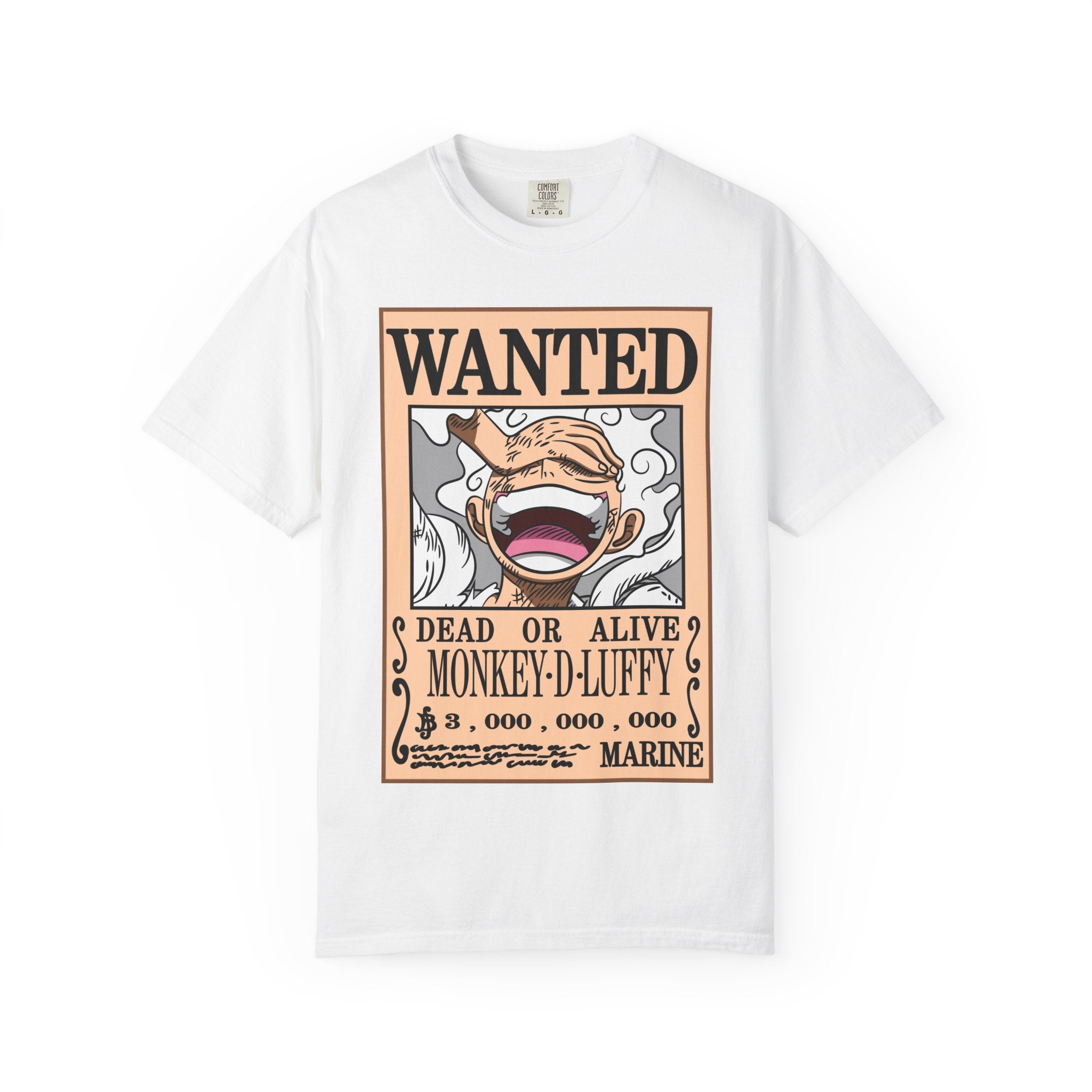 Wanted Poster Graphic T-Shirt — 'Wanted: Monkey D. Luffy' Anime Tee