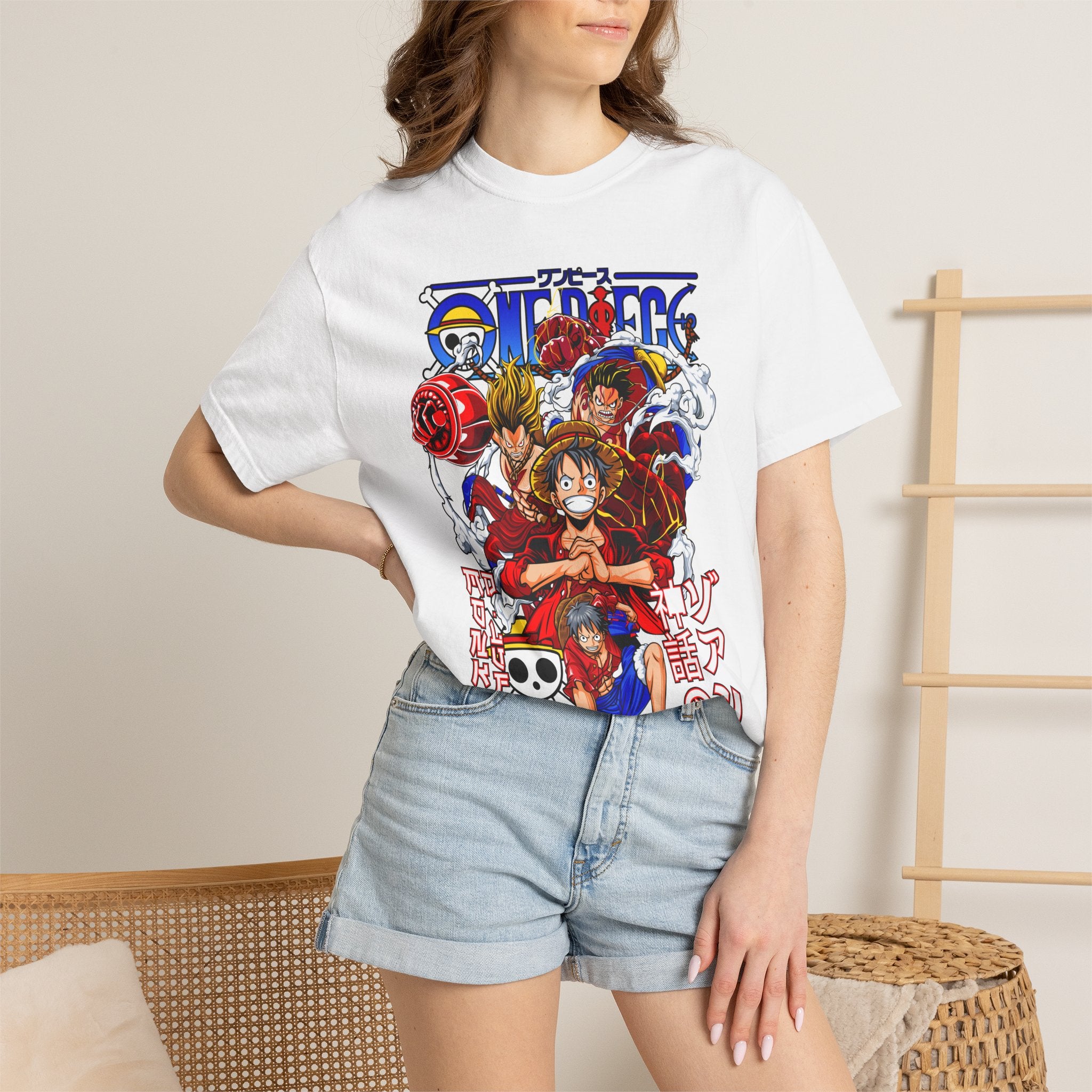 One Piece Crew Graphic T-Shirt — Luffy Anime Skull Logo Tee