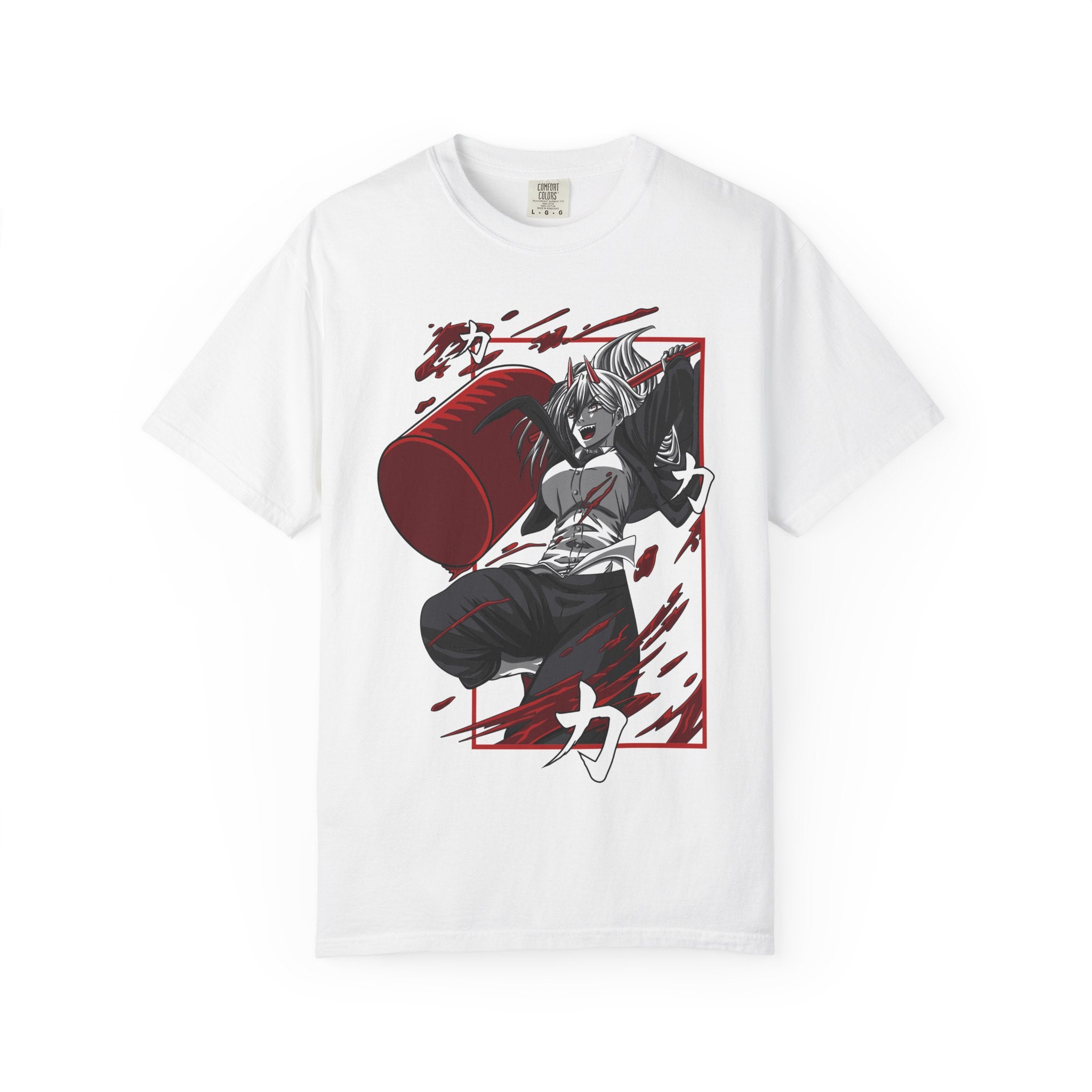 Anime Demon Girl T-Shirt — Red Hammer Action Graphic Tee