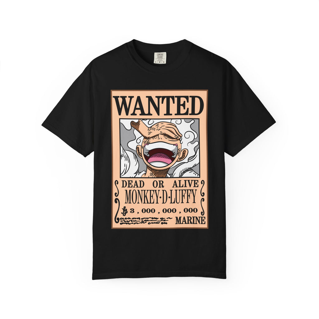 Wanted Poster Graphic T-Shirt — 'Wanted: Monkey D. Luffy' Anime Tee