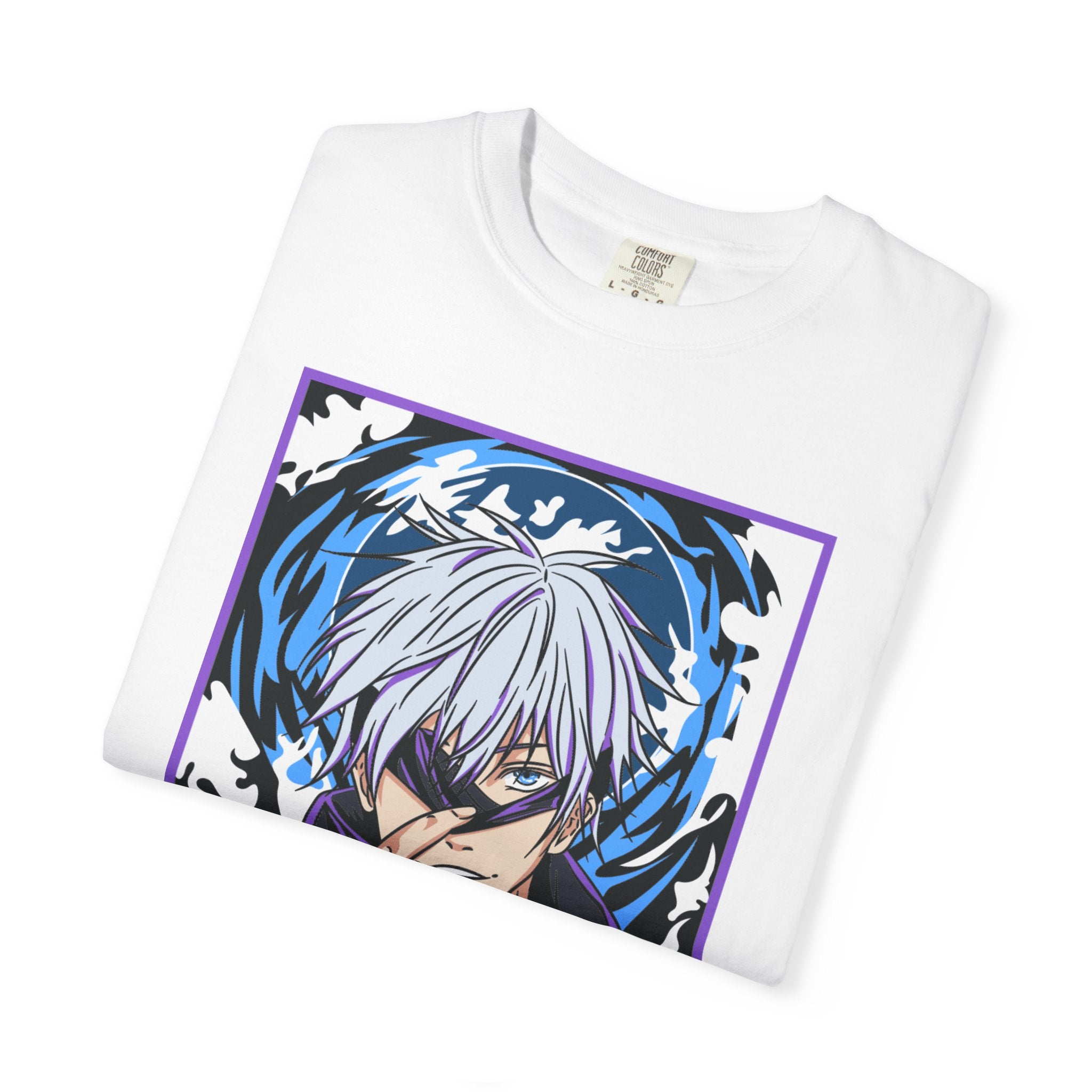 Anime Character Graphic T-Shirt — Jujutsu Kaisen Style Design with Japanese Text