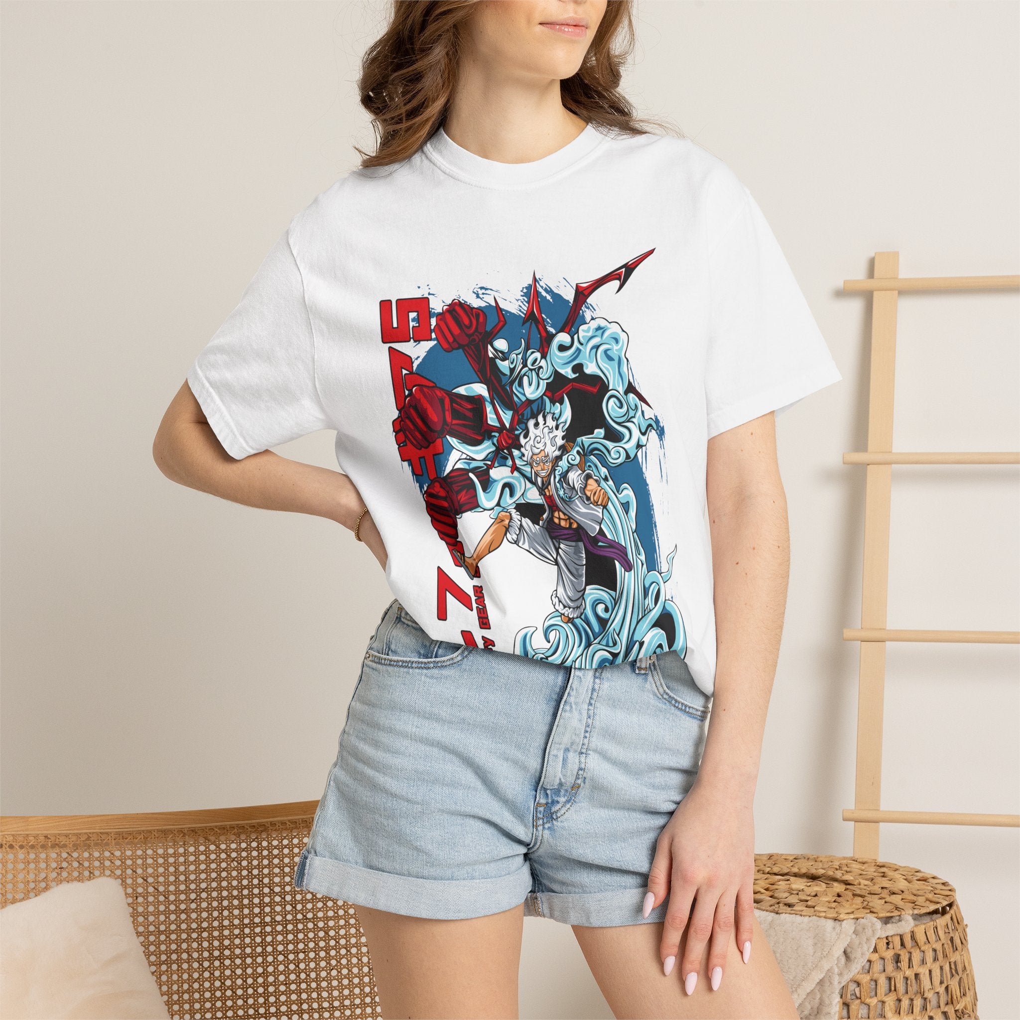 Samurai Wave Graphic T-Shirt — Japanese Kanji Battle Design