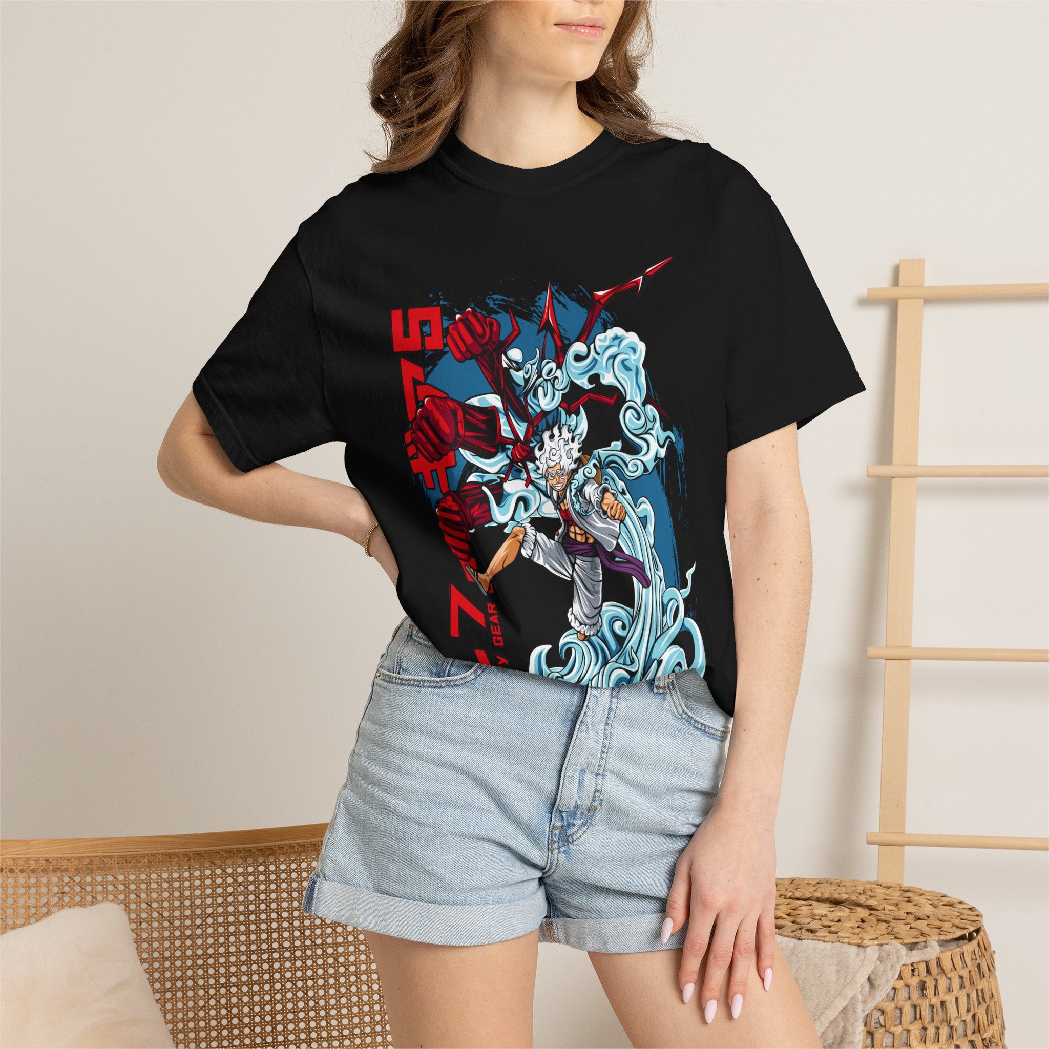 Samurai Wave Graphic T-Shirt — Japanese Kanji Battle Design