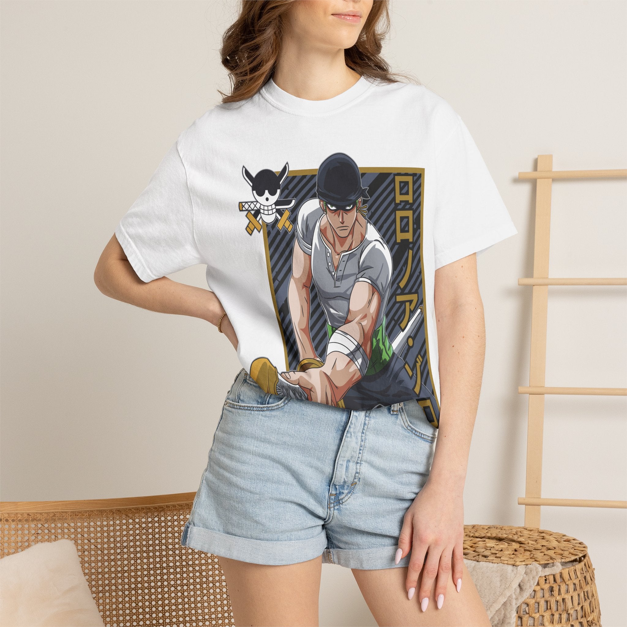 Anime Character T‑Shirt — Dynamic Baseball Throw Graphic