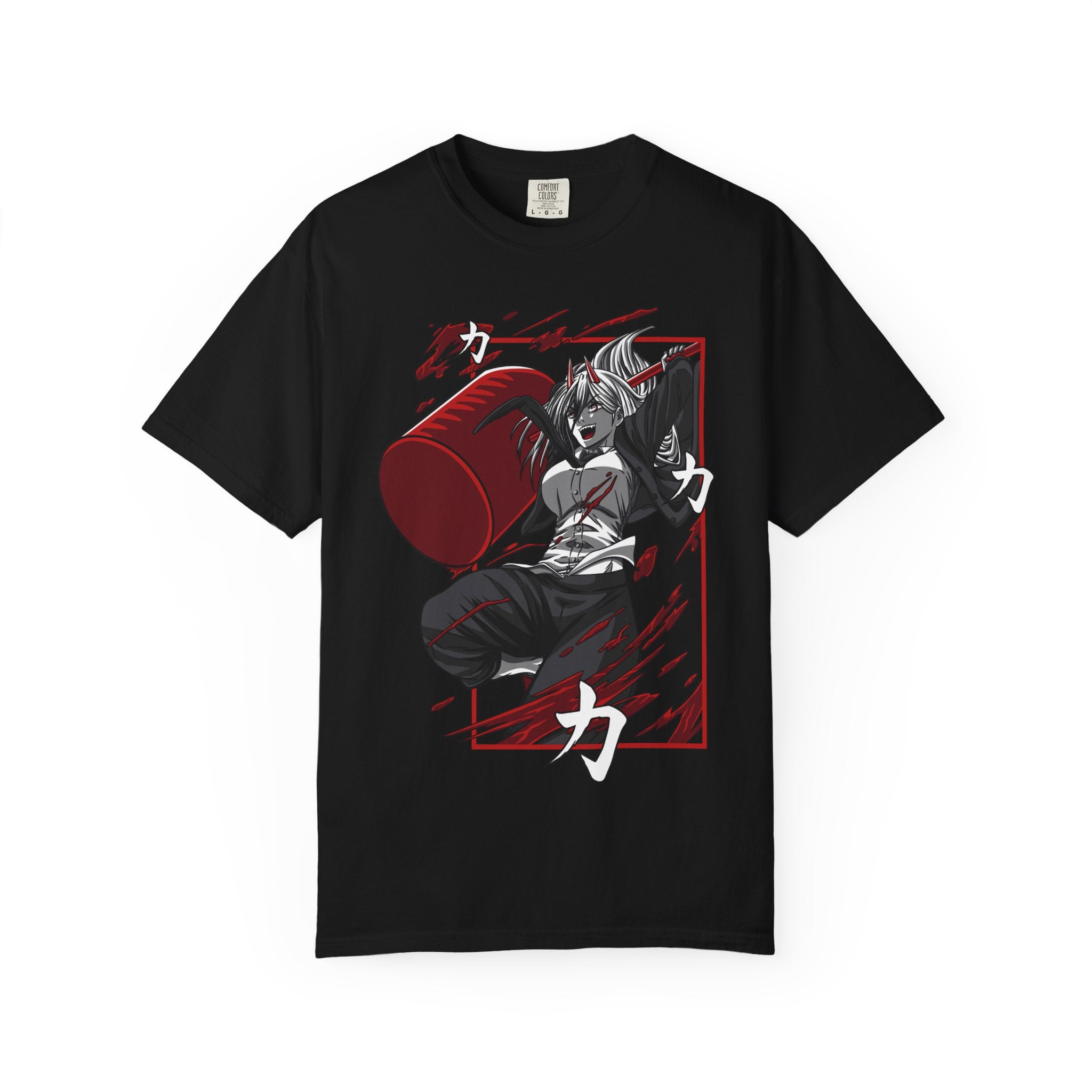 Anime Demon Girl T-Shirt — Red Hammer Action Graphic Tee