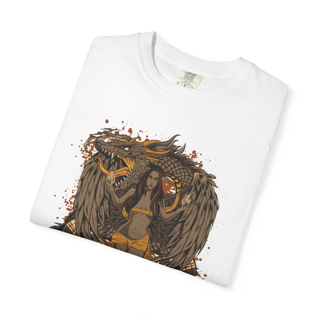 Raven Witch Graphic T-Shirt — Gothic Fantasy Illustration