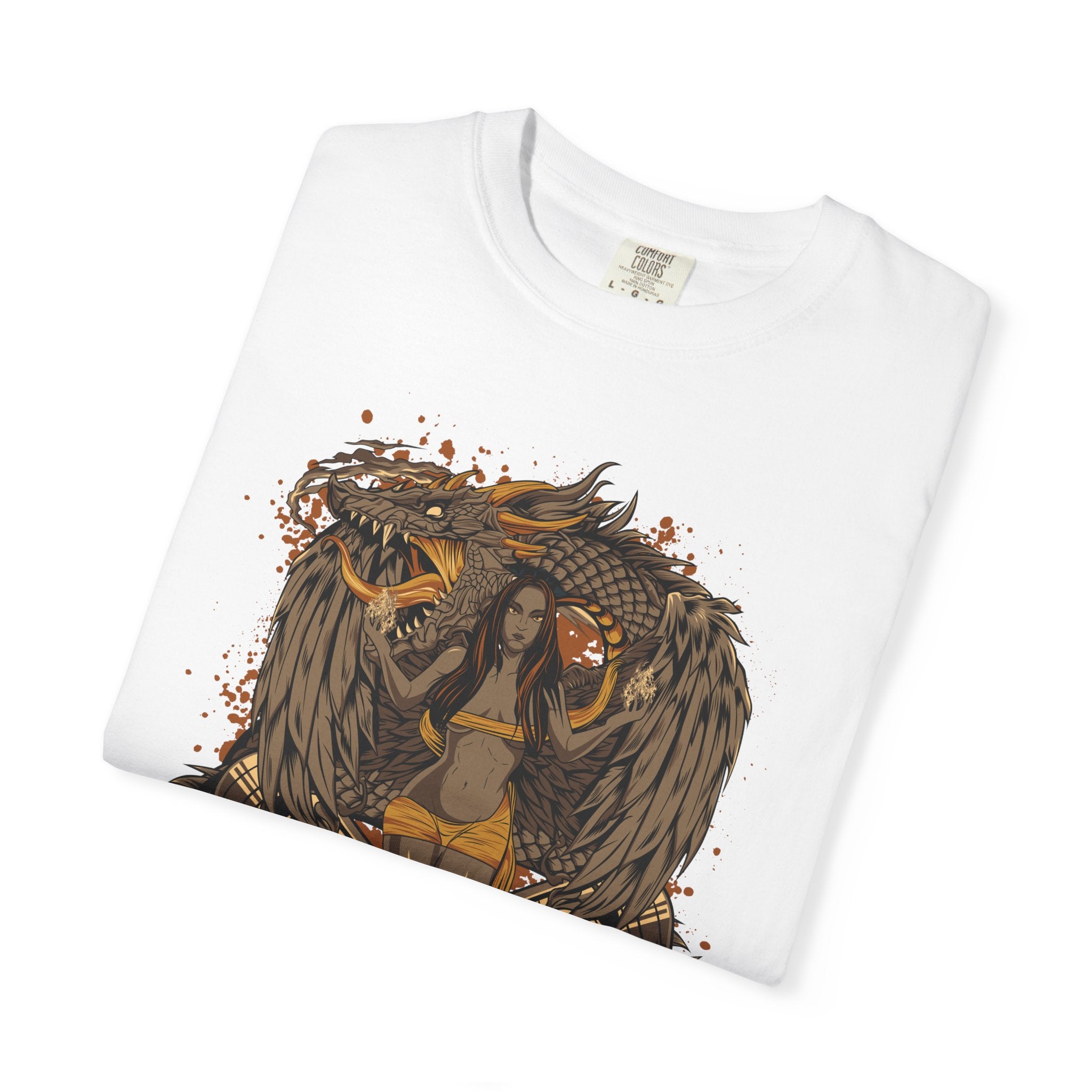 Raven Witch Graphic T-Shirt — Gothic Fantasy Illustration