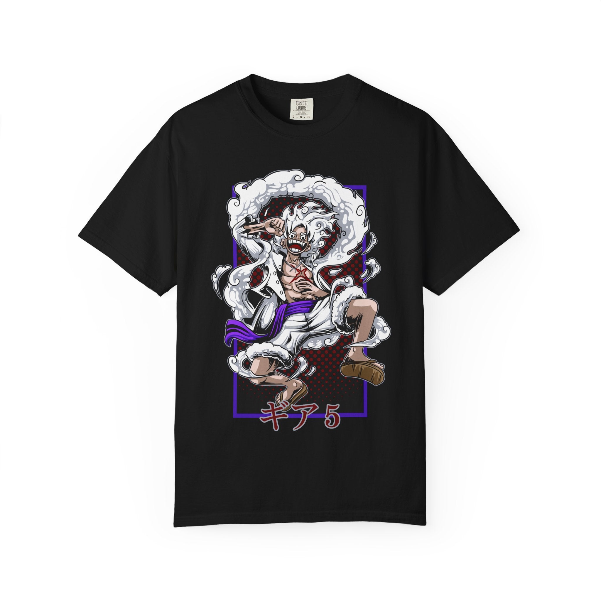 Anime Pirate Captain Graphic T-Shirt — Fierce Manga Art with Japanese Text