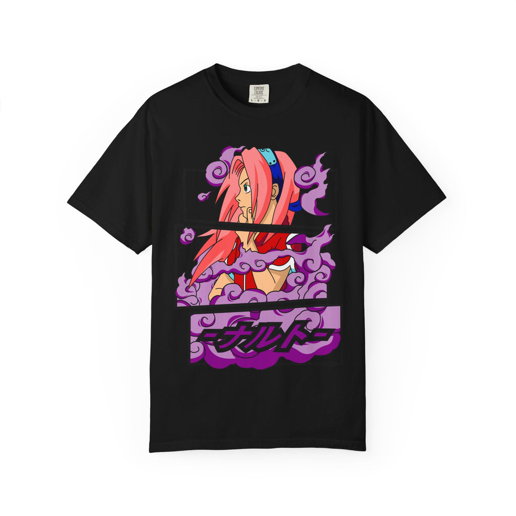 Anime Girl Graphic T-Shirt — Japanese Katakana 'ニナルトー' Vaporwave Tee
