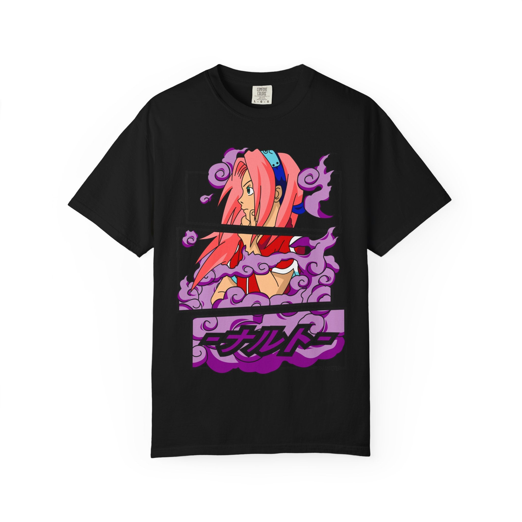 Anime Girl Graphic T-Shirt — Japanese Katakana 'ニナルトー' Vaporwave Tee