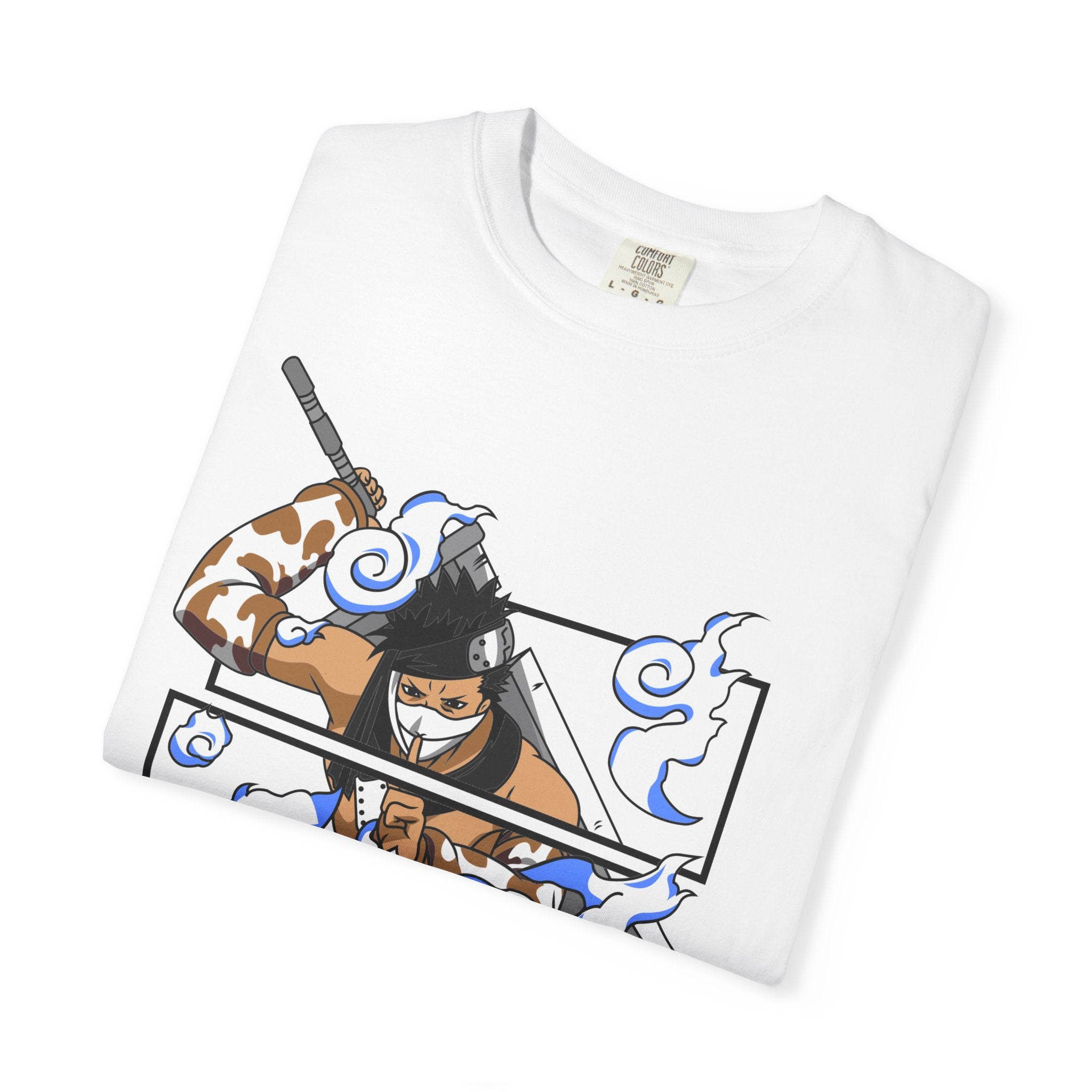 Anime Swordsman Graphic T-Shirt — Surf Wave Katana Design