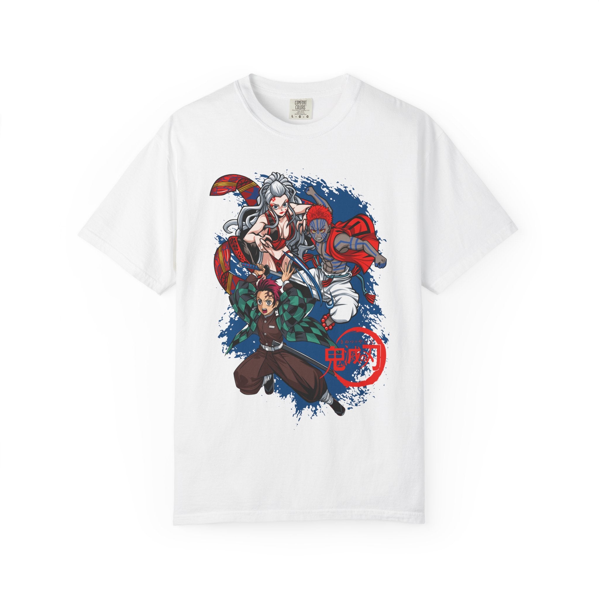Anime Demon-Slayer T-Shirt — Tanjiro & Nezuko Watercolor Battle Design