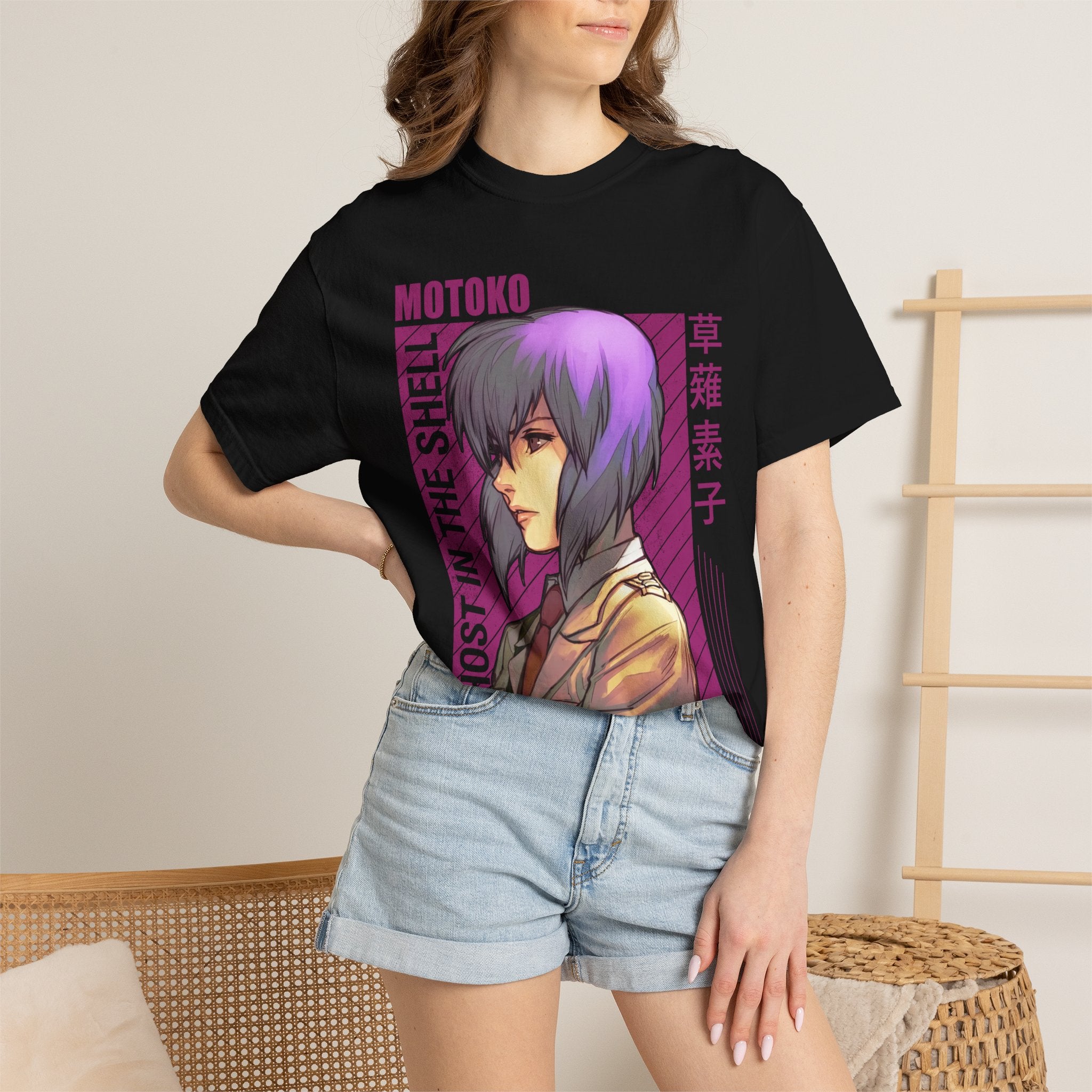 Motoko Kusanagi Retro Anime T-Shirt — Ghost in the Shell Graphic Tee