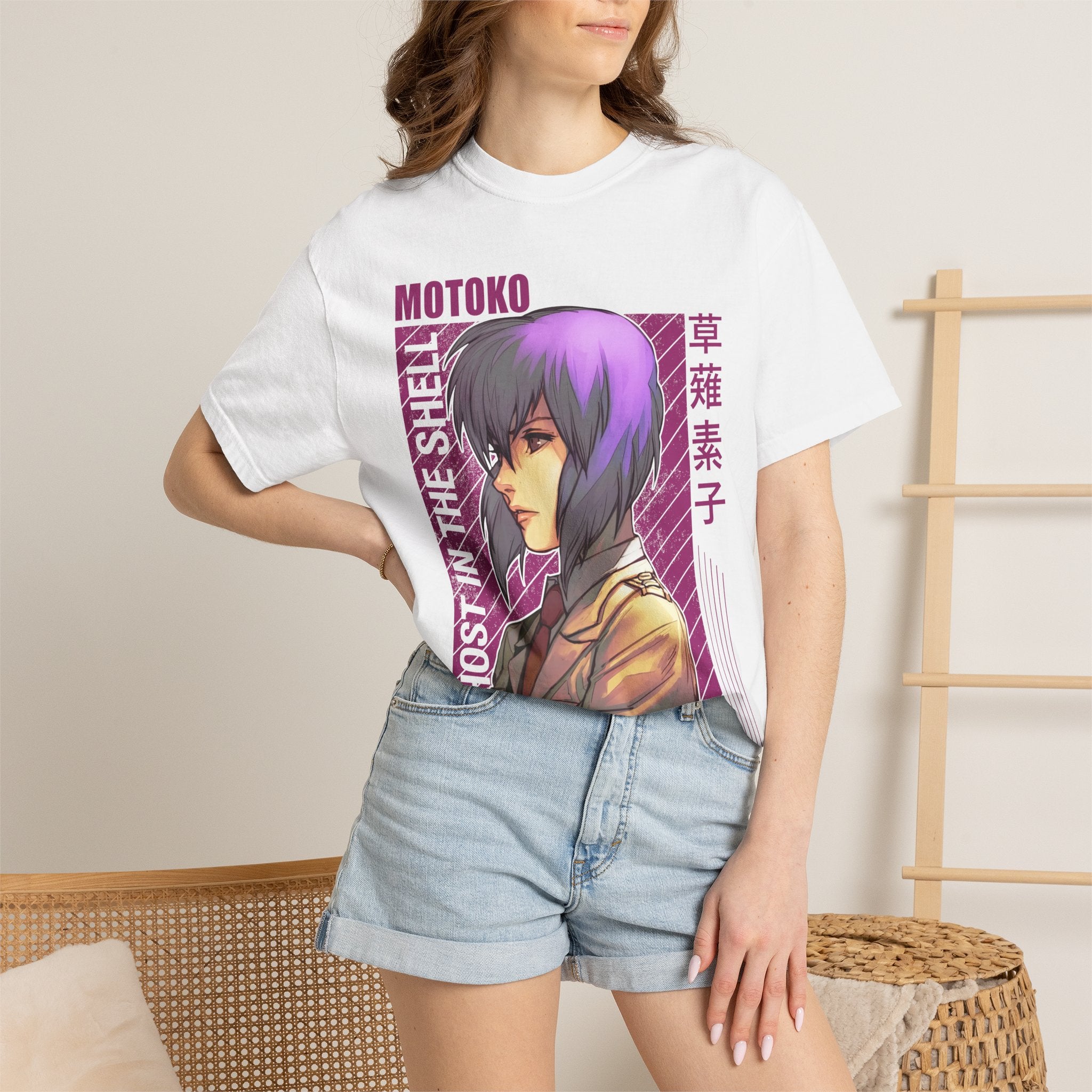 Motoko Kusanagi Retro Anime T-Shirt — Ghost in the Shell Graphic Tee
