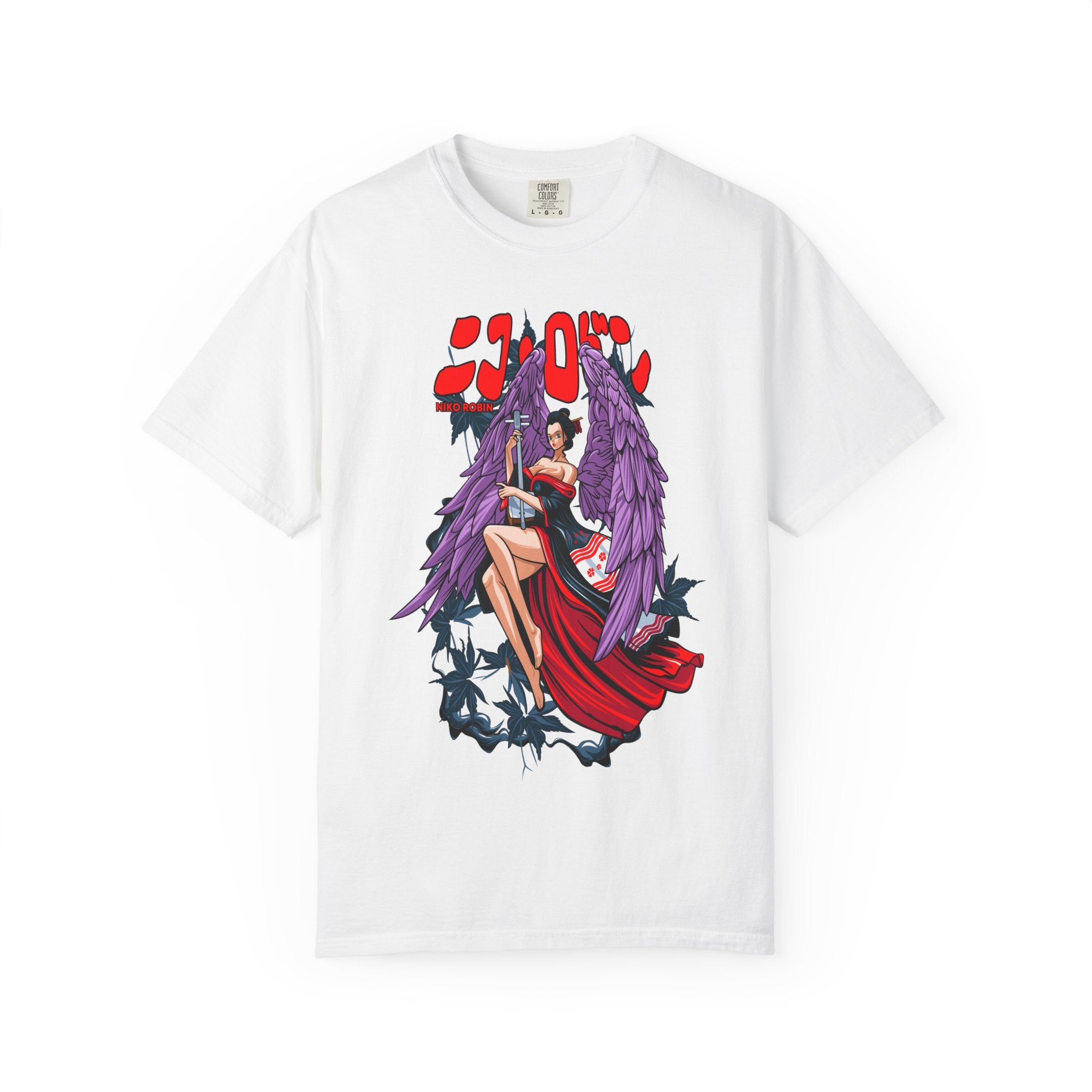 Angel Pinup Graphic T-Shirt — ‘LOVE’ Gothic Winged Woman Tee