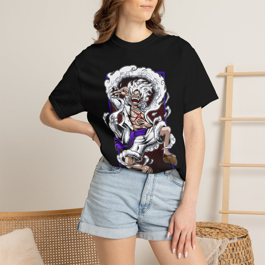 Anime Pirate Captain Graphic T-Shirt — Fierce Manga Art with Japanese Text
