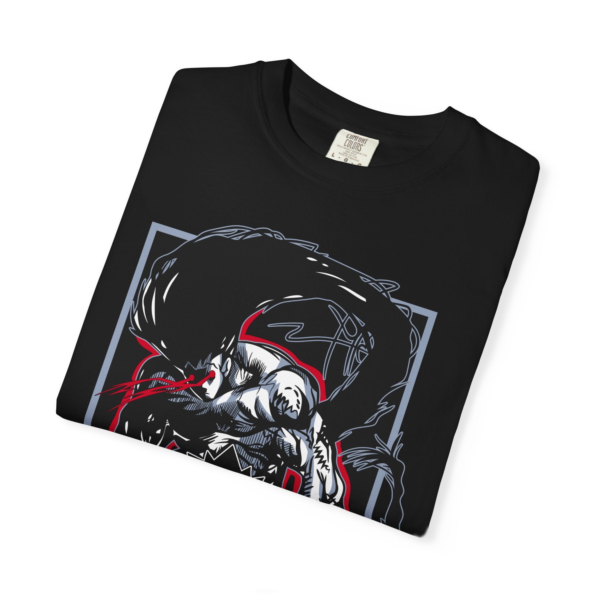 Anime Horror T-Shirt — Demon & Boy Illustration with Japanese Text
