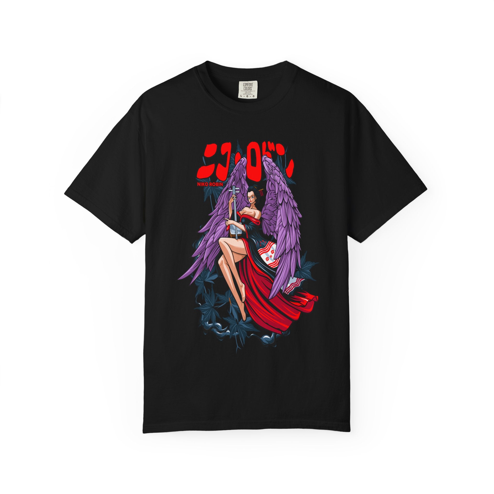 Angel Pinup Graphic T-Shirt — ‘LOVE’ Gothic Winged Woman Tee