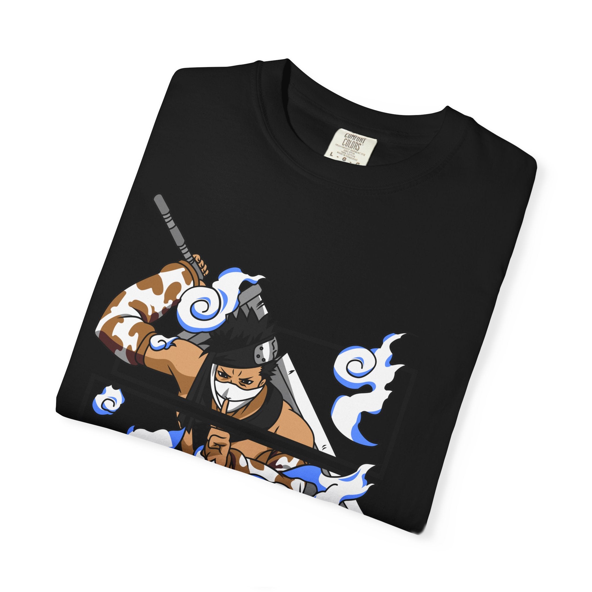 Anime Swordsman Graphic T-Shirt — Surf Wave Katana Design